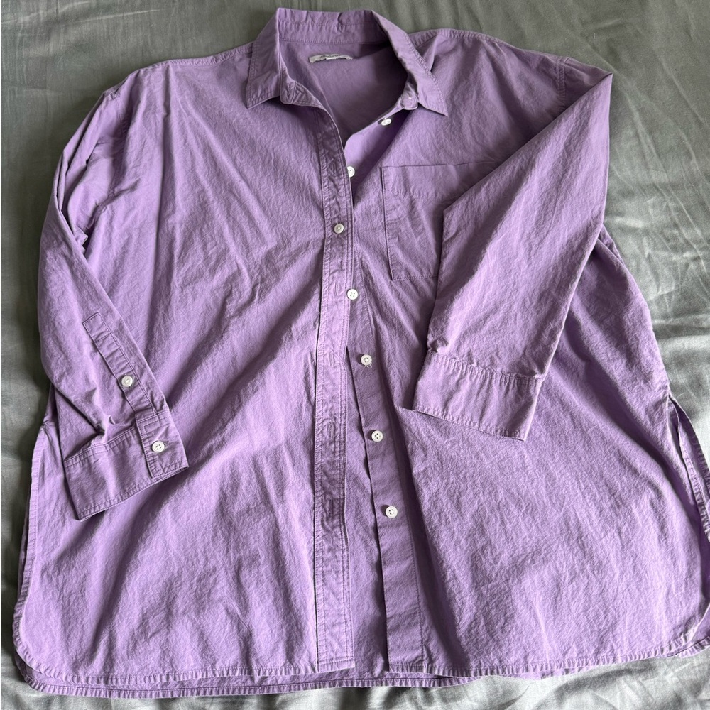 Madewell Lavender Button-Down Shirt